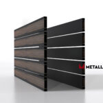 Планкен для забора Printec под дерево 120 mm RAL 9005 – покрытие порошковое, толщина 0,45 мм в Севастополе | фото 2